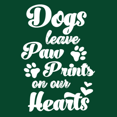 Motiv Hunde hinterlassen Pfotenabdrücke auf unseren Herz