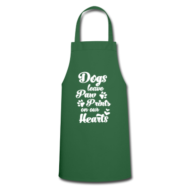 Hunde Schürze - Hunde hinterlassen Pfotenabdrücke auf unseren Herz