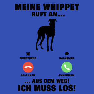 Motiv Mein Whippet ruft an Hund Windhund Sighthound