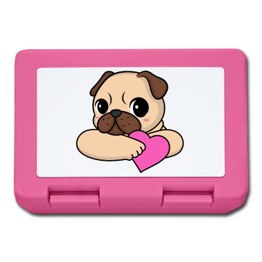 Hunde Brotdose - Valentinstag Mops