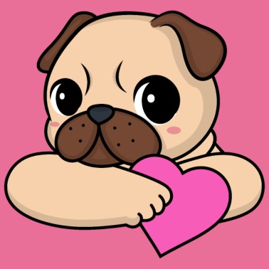 Motiv Valentinstag Mops