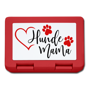 Hunde Brotdose - Hundemama Hunde Mama Hund Herz Frauchen Tier rot