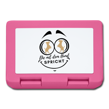 Hunde Brotdose - DIE MIT DEM HUND SPRICHT - Hund Hunde Hundeshirt