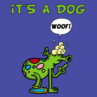 Motiv Er ist ein Hund.