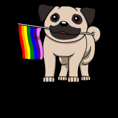 Motiv Mops LGBTQ Homo Schwul Lesbisch Queer Geschenk