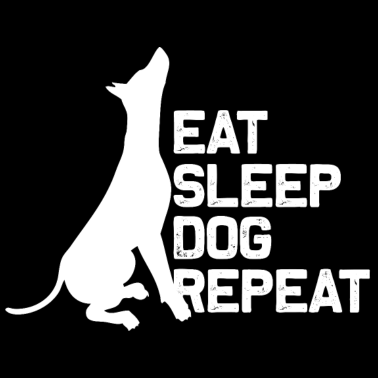 Motiv Eat sleep dog repeat Hunde Spruch Geschenk