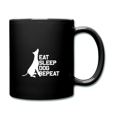 Hunde Tasse - Eat sleep dog repeat Hunde Spruch Geschenk