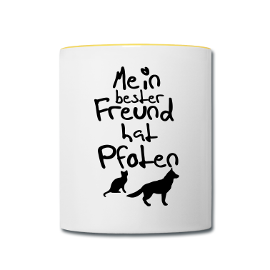 Hunde Tasse - Bester Freund mit Pfoten Geschenk