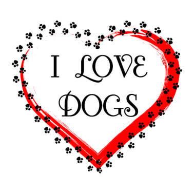 Motiv ICH LIEBE HUNDE HUND VIERBEINER