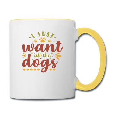 Hunde Tasse - Hunde Clipart Ich will nur alle Hunde