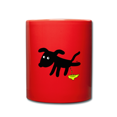 Hunde Tasse - Hund pinkelt Hunde