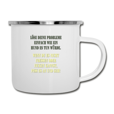 Hunde Emaille Tasse - Hund