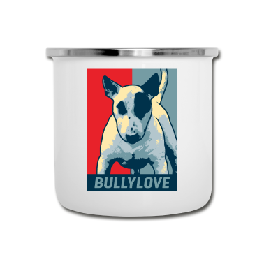 Hunde Emaille Tasse - Bullterrier
