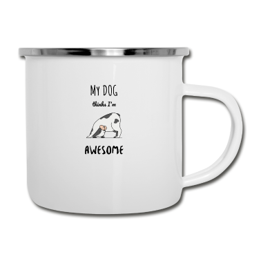 Hunde Emaille Tasse - Hund Hund Hund Hund Hund