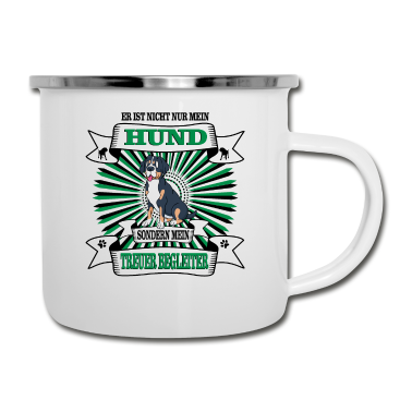 Hunde Emaille Tasse - Hund Er ist nicht nur mein Hund