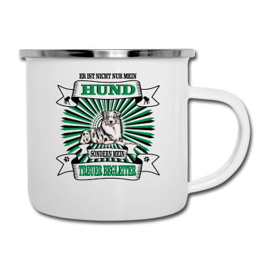 Hunde Emaille Tasse - Hund Er ist nicht nur mein Hund