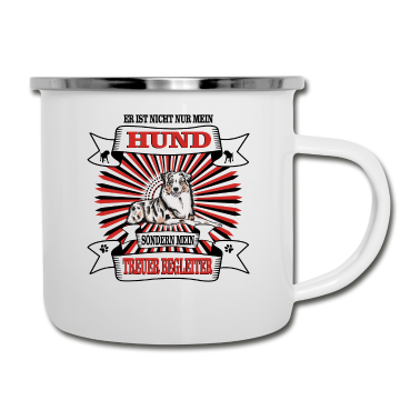 Hunde Emaille Tasse - Hund Er ist nicht nur mein Hund