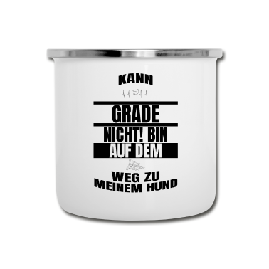 Hunde Emaille Tasse - hund - auf dem Weg zu meinem Hund