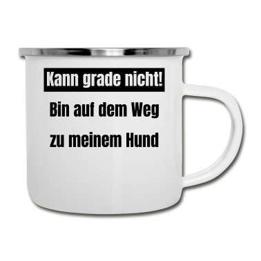 Hunde Emaille Tasse - hund - auf dem Weg zu meinem Hund