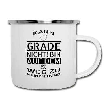 Hunde Emaille Tasse - hund - auf dem Weg zu meinem Hund