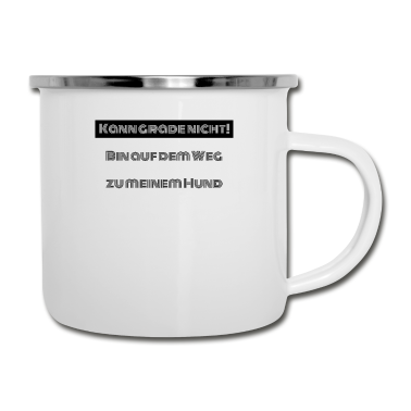 Hunde Emaille Tasse - hund - auf dem Weg zu meinem Hund