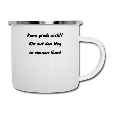 Hunde Emaille Tasse - hund - auf dem Weg zu meinem Hund