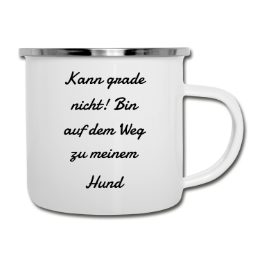 Hunde Emaille Tasse - hund - auf dem Weg zu meinem Hund