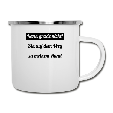 Hunde Emaille Tasse - hund - auf dem Weg zu meinem Hund