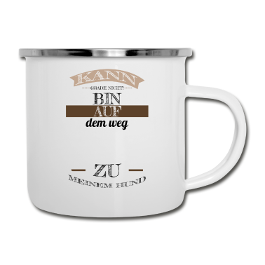 Hunde Emaille Tasse - hund - auf dem Weg zu meinem Hund