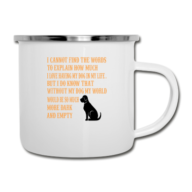 Hunde Emaille Tasse - Hund Hund