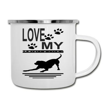 Hunde Emaille Tasse - Hund Hunde