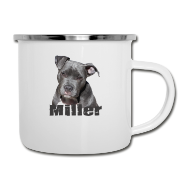Hunde Emaille Tasse - Hund Miller Hund