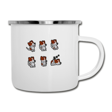Hunde Emaille Tasse - Hunde