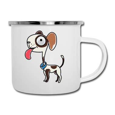 Hunde Emaille Tasse - Hunde Hund Haustiere
