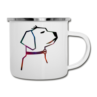 Hunde Emaille Tasse - Hund