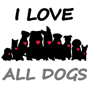 Motiv Ich liebe alle Hunde, Hund