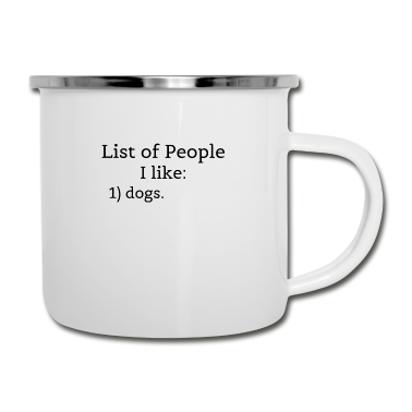 Hunde Emaille Tasse - Hund