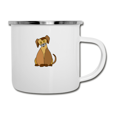 Hunde Emaille Tasse - Hund