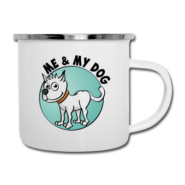 Hunde Emaille Tasse - Ich und mein Hund