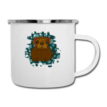 Hunde Emaille Tasse - Hund