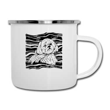 Hunde Emaille Tasse - Hund