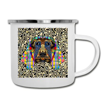 Hunde Emaille Tasse - Hund