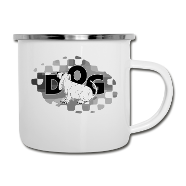 Hunde Emaille Tasse - Hund