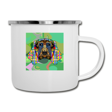 Hunde Emaille Tasse - Hund