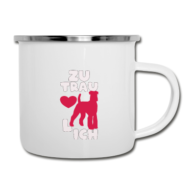 Hunde Emaille Tasse - Hund, Hunde, zutraulich Hund,Ich liebe Hunde,Hundi