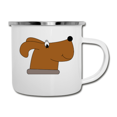 Hunde Emaille Tasse - Hund