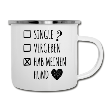 Hunde Emaille Tasse - Hab meinen Hund
