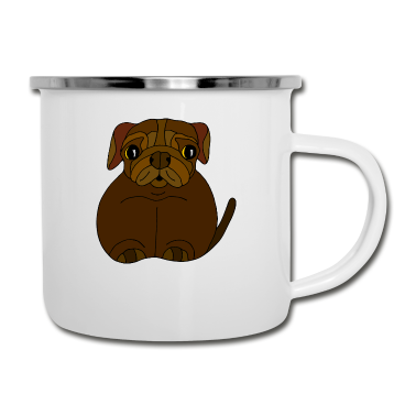 Hunde Emaille Tasse - Hund