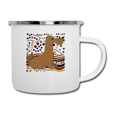 Hunde Emaille Tasse - Hund