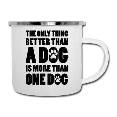 Hunde Emaille Tasse - Hund